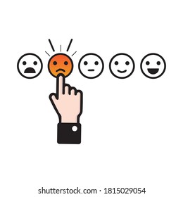 Satisfaction Rating. Customer  Feedback icon design for Digital Marketing business concept