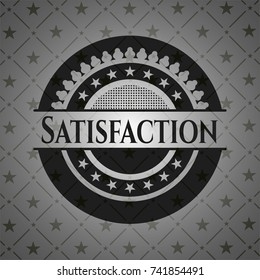 Satisfaction realistic black emblem
