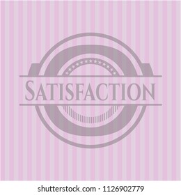Satisfaction retro pink emblem