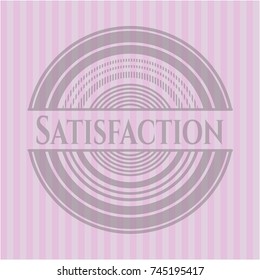 Satisfaction retro pink emblem