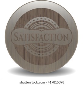 Satisfaction retro style wood emblem