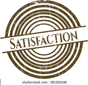 Satisfaction rubber grunge texture stamp