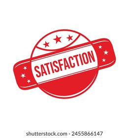 satisfaction Rubber stamp design. VECTOR ILLUSTRATION.