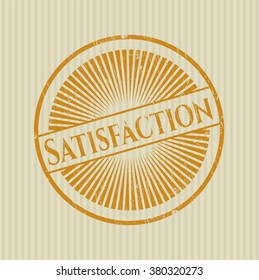 Sello de caucho de satisfacción con textura gruesa