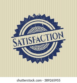 Sello de caucho de satisfacción con textura gruesa