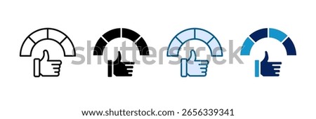 Satisfaction Score Icon Set Multiple Style Collection