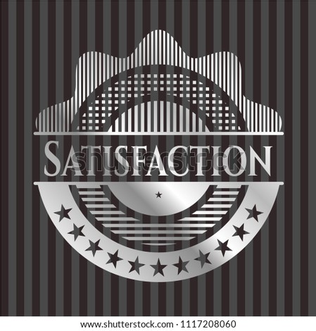 Satisfaction silver emblem or badge