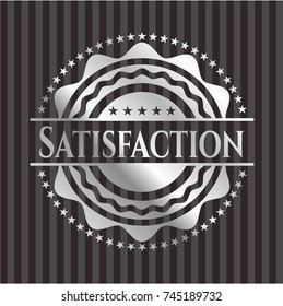 Satisfaction silvery shiny badge
