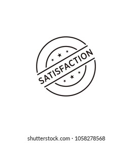Satisfaction stamp icon vector illustration