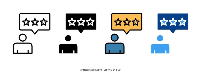 Satisfaction Star Icon Set Multiple Style Collection