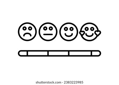 icono de encuesta de satisfacción. Icono relacionado con Comentarios y revisión. adecuado para sitio web, aplicación, interfaces de usuario, imprimible, etc. Estilo de icono de línea. Diseño de vector simple editable
