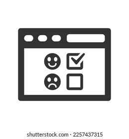 Satisfaction survey icon, Vector Graphics