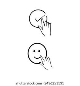 Satisfaction surveys, thin line icon set. Outline symbol collection. Editable vector stroke. 256x256 Pixel Perfect scalable to 128px, 64px...
