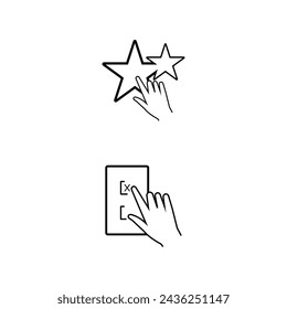 Satisfaction surveys, thin line icon set. Outline symbol collection. Editable vector stroke. 256x256 Pixel Perfect scalable to 128px, 64px...
