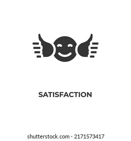 satisfaction vector icon. filled flat sign for mobile concept and web design. Symbol, logo illustration. Vector graphics