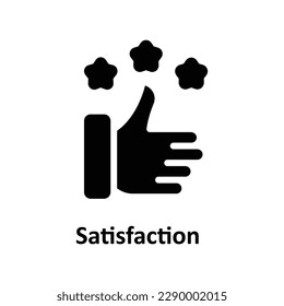 Satisfaction Vector  solid icons. Simple stock illustration stock