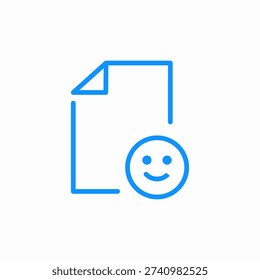 satisfactory document icon sign vector