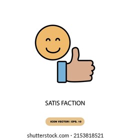 satisfication icons  symbol vector elements for infographic web