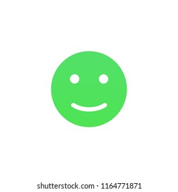 Satisfied anthropomorphic face isolated on a white background.
