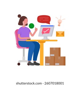 Satisfied Client Experience Vector Illustration