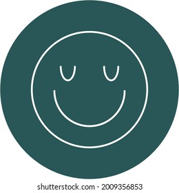 Satisfied emoji Vector icon that can easily modify or edit

