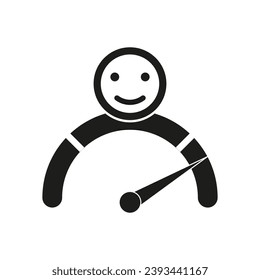 Icono satisfecho. Ilustración vectorial. EPS 10.