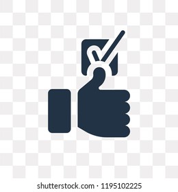 Satisfied vector icon isolated on transparent background, Satisfied transparency concept can be used web and mobile