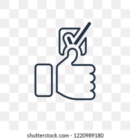 Satisfied vector outline icon isolated on transparent background, high quality linear Satisfied transparency concept can be used web and mobile