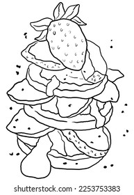 Satisfy your sweet tooth with Sweet Delights, a coloring page featuring a mouth-watering outline illustration of a delicious dessert. Let your imagination run wild as you add your own flavors.