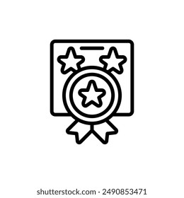 satisfying product outline icon and illustration