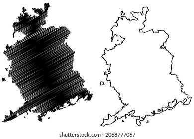 Satna District (Madhya Pradesh State, Rewa Division, Republic Of India) Map Vector Illustration, Scribble Sketch Satna Map