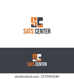 sats center logo and icon. vector illustration.