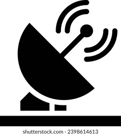 Sattelite dish single vector line icon 