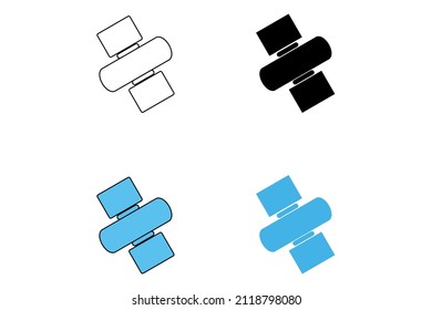 Sattelite Icon Set Illustration Vector