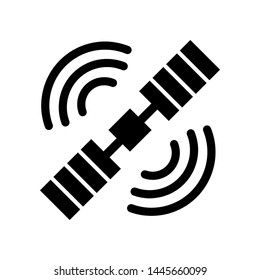 Sattelite icon vector , radar template logo emblem isolated 

illustration, simple icons for business , outline solid 

background white