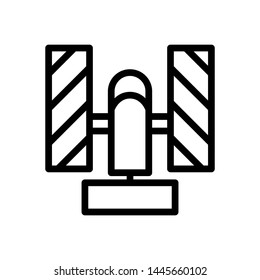 Sattelite icon vector , radar template logo emblem isolated 

illustration, simple icons for business , outline solid 

background white