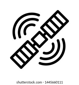 Sattelite icon vector , radar template logo emblem isolated 

illustration, simple icons for business , outline solid 

background white
