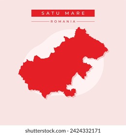 Satu Mare County (Administrative divisions of Romania, Nord-Vest development region) map vector illustration, scribble sketch Satu Mare map