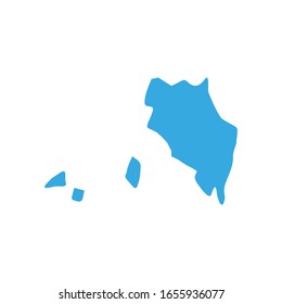 satun region map in country of thailand