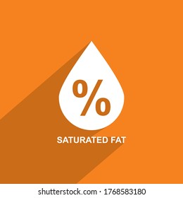 Saturated Fat Icon, Health Icon Vector