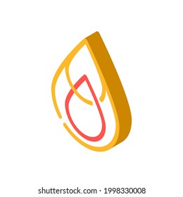 saturated fat isometric icon vector. saturated fat sign. isolated symbol illustration