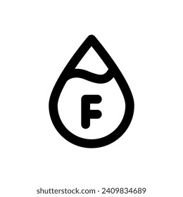 Saturated fat line black icon. Nutrition facts. 