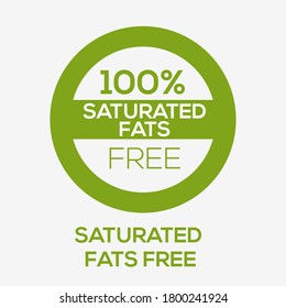 (Saturated Fats) Label Sign, Vector Illustration.