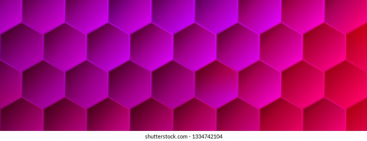 Saturated Magenta and Pink Hexagonal Backdrop
