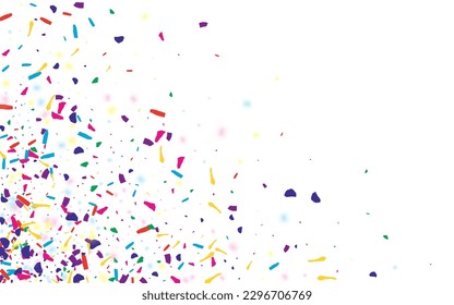 Fondo blanco de la celebración de Polka saturada. Textura De Punto Resumen De Moda. Diseño colorido del Festival Confetti. Ilustración de la Independencia de Color Splash.