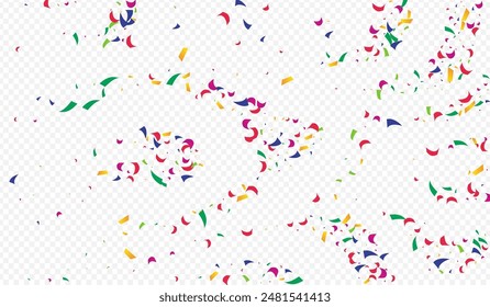 Saturated Rain Top Vector Transparent Background. Festive Transparent Grain Backdrop. Spectacular Sand Independence Invitation. Rainbow Dust Festival Design.