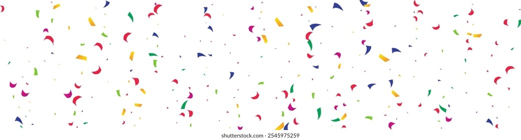 Saturated Sand Flying Vector White Panoramic Background. Festive Festival Dot Design. Intense Dust Carnaval Banner. Colorful Powder Decoration Backdrop.