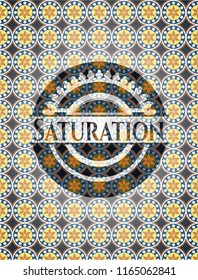 Saturation arabesque badge. arabic decoration.