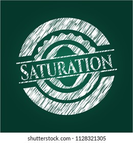 Saturation chalkboard emblem