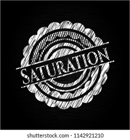 Saturation chalkboard emblem